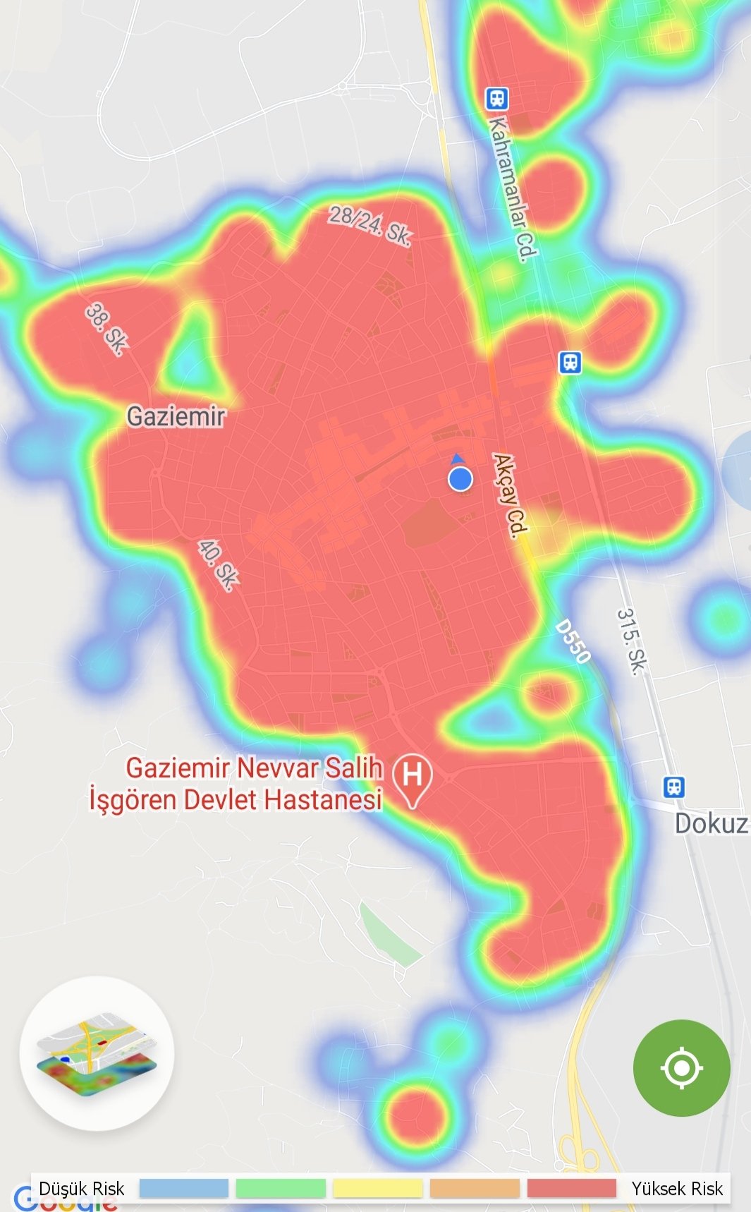 Gaziemir Korona Haritası